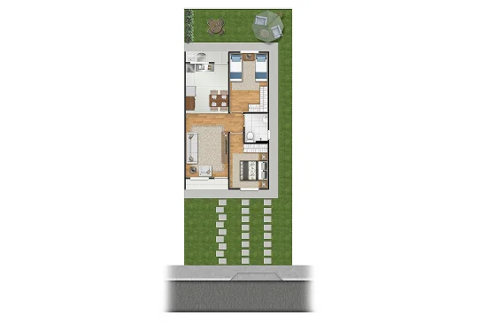  Planta da casa 50, 96m²