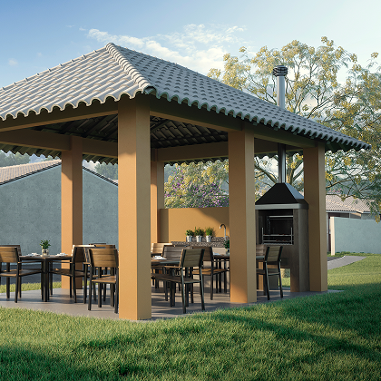 Churrasqueira para confraternizar com a família